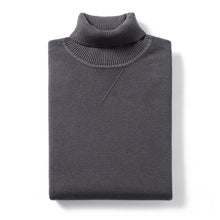 Charger l&#39;image dans la galerie, KUEGOU 2019 Autumn Plain Black Turtleneck Sweater Men Pullover Casual Jumper For Male Brand Knitted Korean Style Clothes 89002