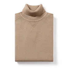 Charger l&#39;image dans la galerie, KUEGOU 2019 Autumn Plain Black Turtleneck Sweater Men Pullover Casual Jumper For Male Brand Knitted Korean Style Clothes 89002