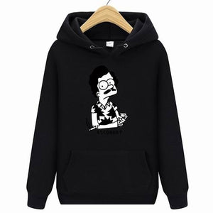 Hoodies ESCOBART Simpson Mens Hoodie Women Sweatshirts Oversized black Autumn Winter Hip Hop Men Hoodies Sweatshirt