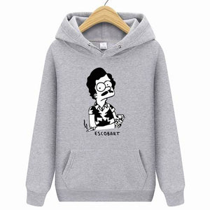 Hoodies ESCOBART Simpson Mens Hoodie Women Sweatshirts Oversized black Autumn Winter Hip Hop Men Hoodies Sweatshirt