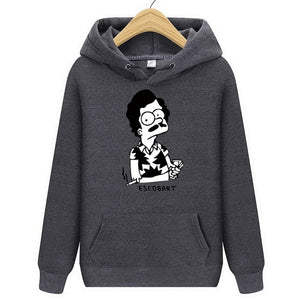 Hoodies ESCOBART Simpson Mens Hoodie Women Sweatshirts Oversized black Autumn Winter Hip Hop Men Hoodies Sweatshirt
