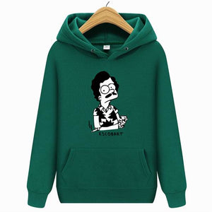 Hoodies ESCOBART Simpson Mens Hoodie Women Sweatshirts Oversized black Autumn Winter Hip Hop Men Hoodies Sweatshirt