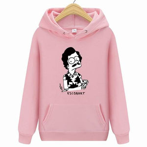 Hoodies ESCOBART Simpson Mens Hoodie Women Sweatshirts Oversized black Autumn Winter Hip Hop Men Hoodies Sweatshirt