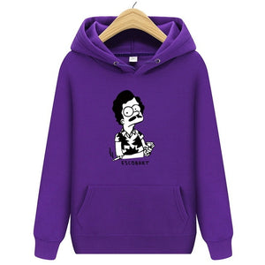 Hoodies ESCOBART Simpson Mens Hoodie Women Sweatshirts Oversized black Autumn Winter Hip Hop Men Hoodies Sweatshirt