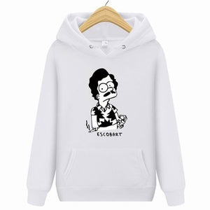 Hoodies ESCOBART Simpson Mens Hoodie Women Sweatshirts Oversized black Autumn Winter Hip Hop Men Hoodies Sweatshirt