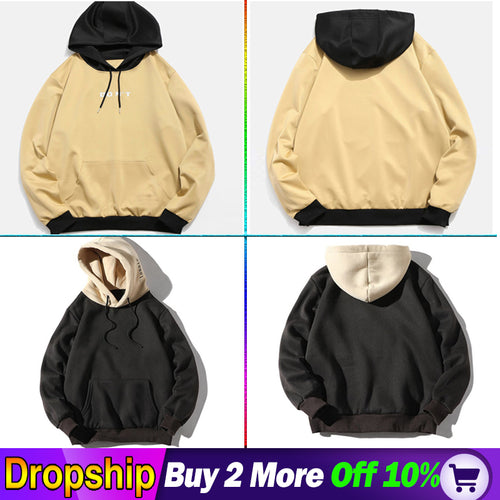 2019 Spring Fashion Brand Men's Hoodies  Autumn Male Casual Hoodies Sweatshirts Men's Solid Color Hoodies Sweatshirt Tops style