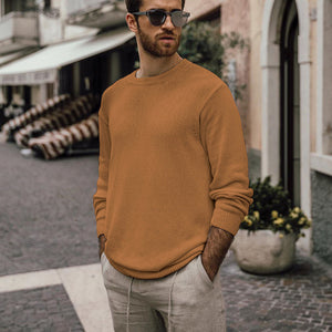 OLOME 2019 Autumn Men's Jumper Simple Solid Wool Sweater for Men Casual Classic Pullover Slim Fit Male Clothes New Fashion