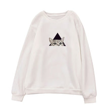 Charger l&#39;image dans la galerie, 2019 Unisex Men Women Casual Sweatshirt Long Sleeve O-Neck Cat Printed Sweatshirt Pullover Harajuku Streetwear Casual Tops