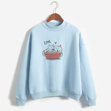 Charger l&#39;image dans la galerie, Cute Cat Personalized Custom Printed Women Winter Hoodies Sweatshirts Harajuku Hoodie Cotton Long Sleeves Women Clothing