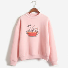 Charger l&#39;image dans la galerie, Cute Cat Personalized Custom Printed Women Winter Hoodies Sweatshirts Harajuku Hoodie Cotton Long Sleeves Women Clothing