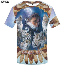 Charger l&#39;image dans la galerie, KYKU Water Tshirt Men Green Forest T-shirt Punk Rock Clothes Sky 3d T Shirt Printed Hip Hop Mens Clothing Casual Streetwear Top