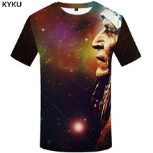 Charger l&#39;image dans la galerie, KYKU Water Tshirt Men Green Forest T-shirt Punk Rock Clothes Sky 3d T Shirt Printed Hip Hop Mens Clothing Casual Streetwear Top