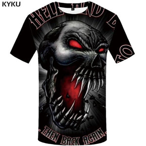 KYKU Water Tshirt Men Green Forest T-shirt Punk Rock Clothes Sky 3d T Shirt Printed Hip Hop Mens Clothing Casual Streetwear Top
