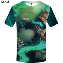Charger l&#39;image dans la galerie, KYKU Water Tshirt Men Green Forest T-shirt Punk Rock Clothes Sky 3d T Shirt Printed Hip Hop Mens Clothing Casual Streetwear Top