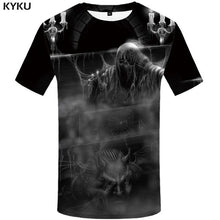 Charger l&#39;image dans la galerie, KYKU Water Tshirt Men Green Forest T-shirt Punk Rock Clothes Sky 3d T Shirt Printed Hip Hop Mens Clothing Casual Streetwear Top