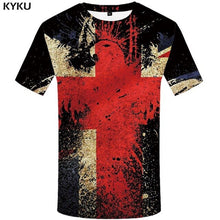 Charger l&#39;image dans la galerie, KYKU Water Tshirt Men Green Forest T-shirt Punk Rock Clothes Sky 3d T Shirt Printed Hip Hop Mens Clothing Casual Streetwear Top