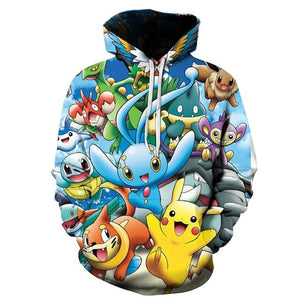 Autumn Kids Hoodies Baby boy Detectiv Pikachu 3d Print Hoodie Sweatshirts Harajuku Cartoon Pokemon Pullovers Fashion Kawaii Tops