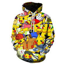 Charger l&#39;image dans la galerie, Autumn Kids Hoodies Baby boy Detectiv Pikachu 3d Print Hoodie Sweatshirts Harajuku Cartoon Pokemon Pullovers Fashion Kawaii Tops