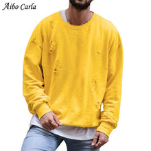 Charger l&#39;image dans la galerie, Hoodies Men Autumn Winter Mens Hoodie Sweatshirt Yellow Solid O Neck Cotton Casual Sportswear Hoodie Jacket Male Hoody Boys