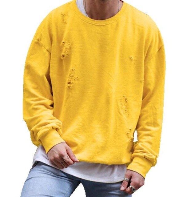 Hoodies Men Autumn Winter Mens Hoodie Sweatshirt Yellow Solid O Neck Cotton Casual Sportswear Hoodie Jacket Male Hoody Boys