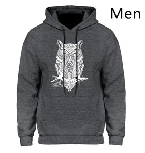 Animal Owl Hoodie Hoodies Sweatshirt Men 2018 New Fashion Spring Autumn Casual Hooded Hoody Men's Sportswear Brand Clothing Male