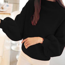 Charger l&#39;image dans la galerie, Bigsweety Women Lantern Sleeve Half Turtleneck 2018 Autumn Female Tops Women Sweater Clothes New Fashion Korean Tops 5 Colors