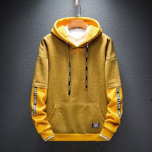 Hip Hop Hoodies Mens Hoody Clothes Warm Autumn Hoodie 2018 Fashion Streetwear  Hoodies for Men Black Yellow Plus Size 4XL S232