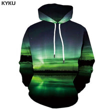 Charger l&#39;image dans la galerie, KYKU 3d Hoodies Aurora Sweatshirts men Green Hoody Anime Forest Hoodie Print Harajuku Hooded Casual Hoodes 3d Long Sleeve