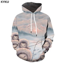 Charger l&#39;image dans la galerie, KYKU 3d Hoodies Aurora Sweatshirts men Green Hoody Anime Forest Hoodie Print Harajuku Hooded Casual Hoodes 3d Long Sleeve