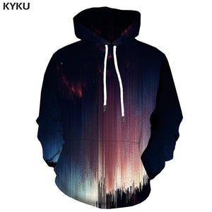 KYKU 3d Hoodies Aurora Sweatshirts men Green Hoody Anime Forest Hoodie Print Harajuku Hooded Casual Hoodes 3d Long Sleeve