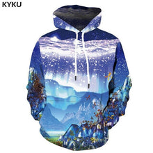 Charger l&#39;image dans la galerie, KYKU 3d Hoodies Aurora Sweatshirts men Green Hoody Anime Forest Hoodie Print Harajuku Hooded Casual Hoodes 3d Long Sleeve