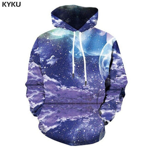 KYKU 3d Hoodies Aurora Sweatshirts men Green Hoody Anime Forest Hoodie Print Harajuku Hooded Casual Hoodes 3d Long Sleeve