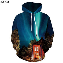 Charger l&#39;image dans la galerie, KYKU 3d Hoodies Aurora Sweatshirts men Green Hoody Anime Forest Hoodie Print Harajuku Hooded Casual Hoodes 3d Long Sleeve