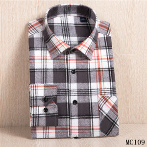 2019 New Men's Plaid Flannel Shirt Plus Size 5XL 6XL Soft Comfortable Spring Male Slim Fit Business Casual Long-sleeved Shirts