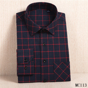 2019 New Men's Plaid Flannel Shirt Plus Size 5XL 6XL Soft Comfortable Spring Male Slim Fit Business Casual Long-sleeved Shirts