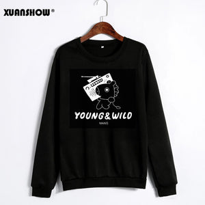 XUNASHOW 2019 Unisex Hoodies Sweatshirts Men Women Fleece Long Sleeve Clothes Cartoon Letters Print Ropa Kawaii Plus Size S-5XL